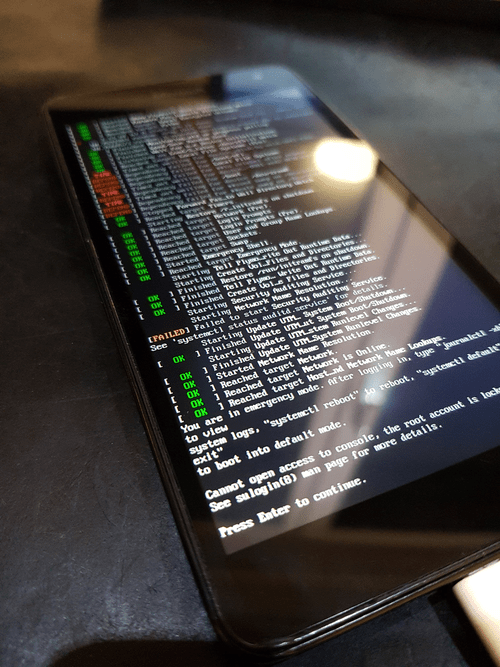 Linux booting on a Lumia 650